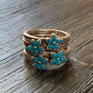 Sundance Catalog - Turquoise Bouquet Ring Set. Size 4.